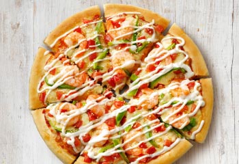 Garlic Prawns pizza